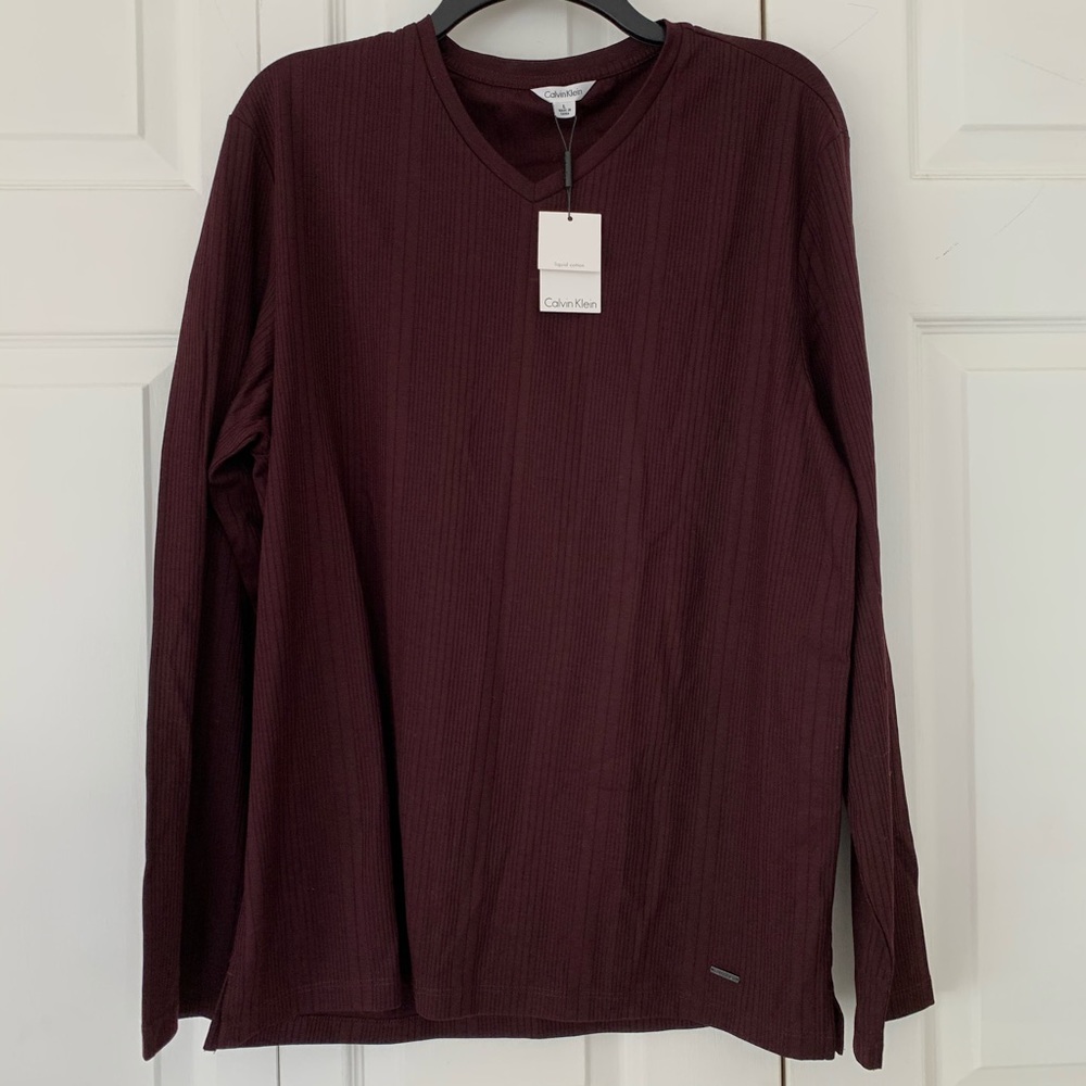 NWT Calvin Klein Purple Long Sleeve Top